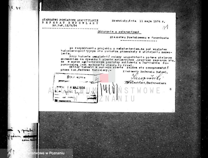 Obraz 15 z jednostki "Zatwierdzenie zakładu przemysłowego /farbiarni/ Stanisława Kluza w Lubaszu pow. Czarnków"