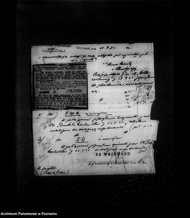 Obraz 13 z jednostki "/Rejestracja i inne sprawy związków i stowarzyszeń - korespondencja/"