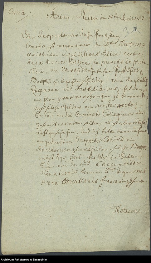 image.from.unit.number "Inquisitionssache gegen die Anna Maria Voeltz wegen Kindesmorde."