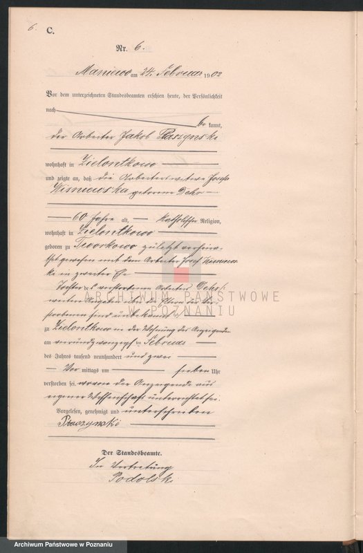 Obraz 9 z jednostki "Sterbe-Haupt-Register"