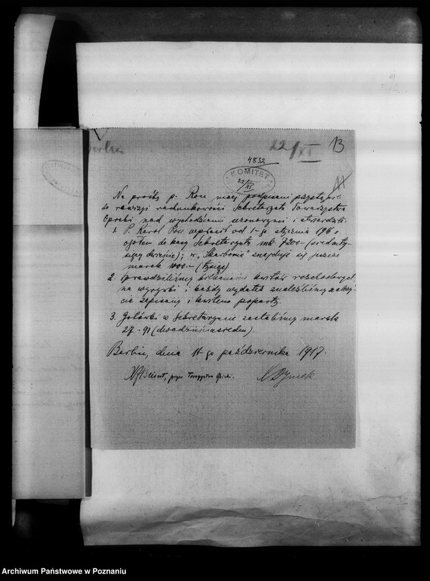 Obraz 17 z jednostki "Korespondencja Komitetu dla Bezdomnych w Berlinie w sprawie pomocy materialnej dla Polaków w Niemczech."