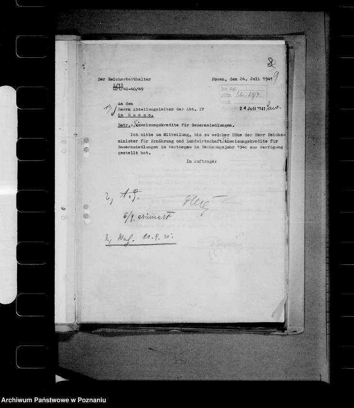 Obraz 13 z jednostki "Zapotrzebowanie pieniedzy na cele rolnictwa - Sonstiges"