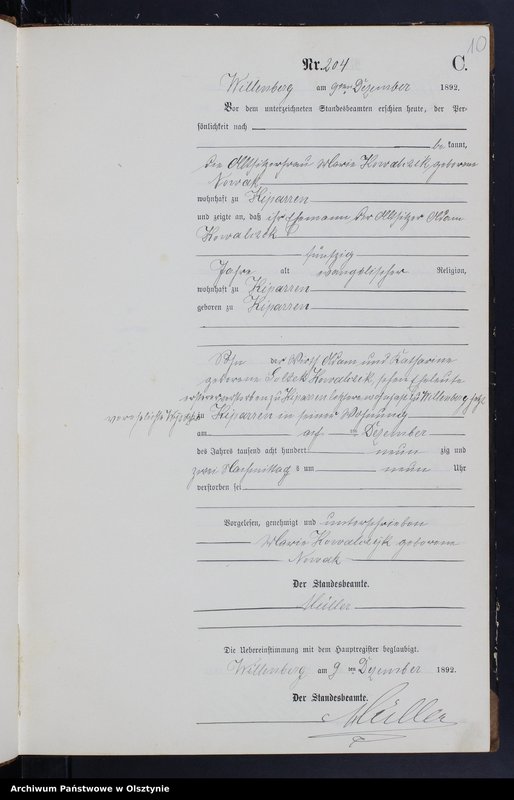 image.from.unit.number "Sterbe-Neben-Register T.II Nr 196 - 223"