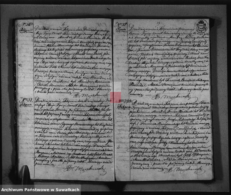 Obraz 11 z jednostki "Duplikat do zapisywania Aktów Urodzonych Zaślubionych i Zmarłych w Parafii Filipowskiey na rok 1848-my"