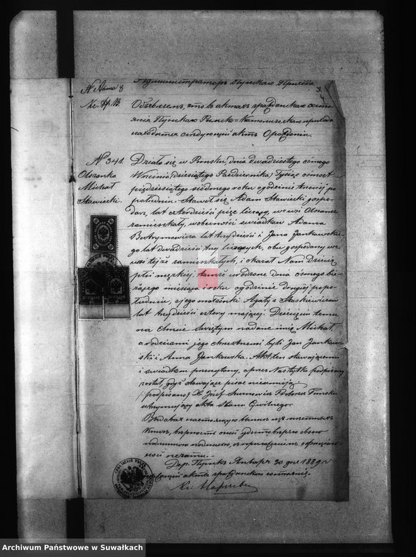 image.from.unit.number "Aneksa brakosočetanija Kaletnikskogo Rimsko-Katoličeskago Prichoda za 1889 god"