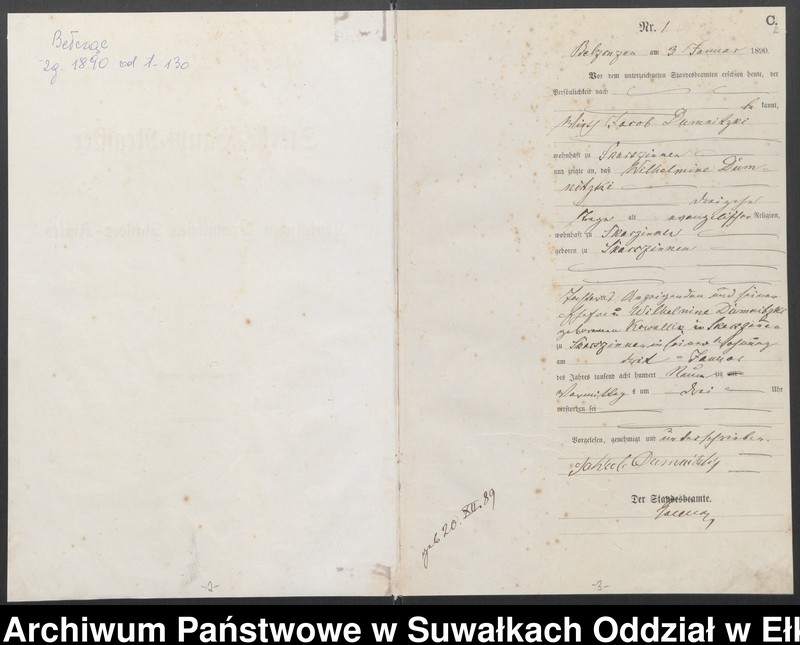 image.from.unit.number "Sterbe-Haupt-Register des Königlichen Preussischen Standes-Amtes Belzonzen Kreis Johannisburg"
