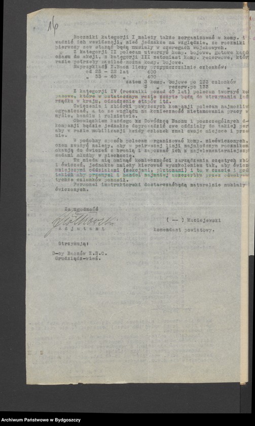 image.from.unit.number "Akta organizacyjno-mobilizacyjne [odnośnie struktury, organizacji, liczebności, rozlokowania członków Zachodniej Straży Obywatelskiej i ich uzbrojenia]"