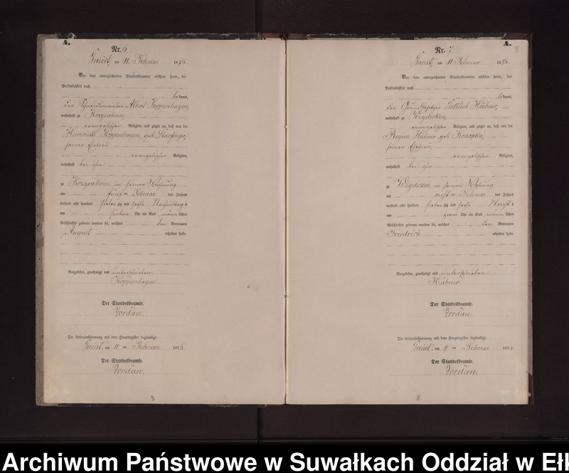 image.from.unit.number "Geburts-Neben-Register des Preussischen Standes-Amtes Gneist Kreis Loetzen"