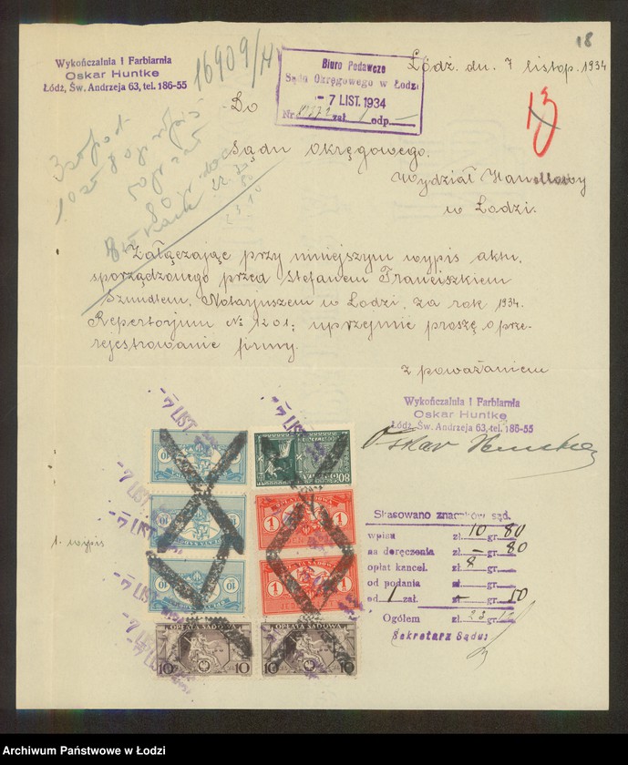 Obraz 20 z jednostki "Noach Rozenberg- wykańczanie i apretowanie towarów"