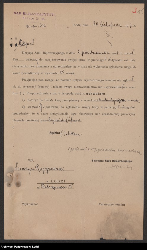 Obraz 17 z jednostki "Seweryn Rajgrodzki – przedstawiciel głównej ajentury Towarzystwa L’ Urbaine"