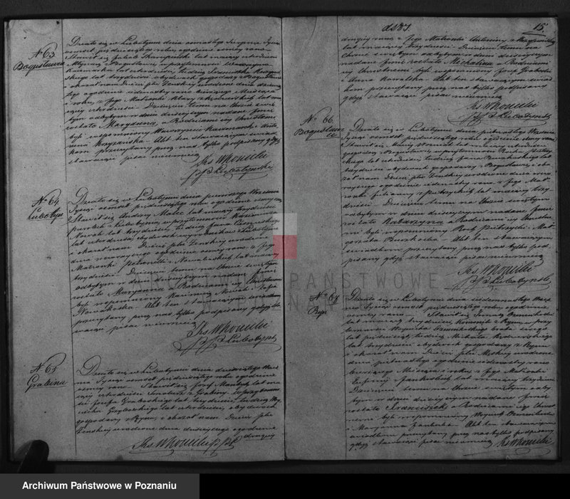 Obraz 17 z jednostki "Dowody urodzonych, zaślubionych i zmarłych"