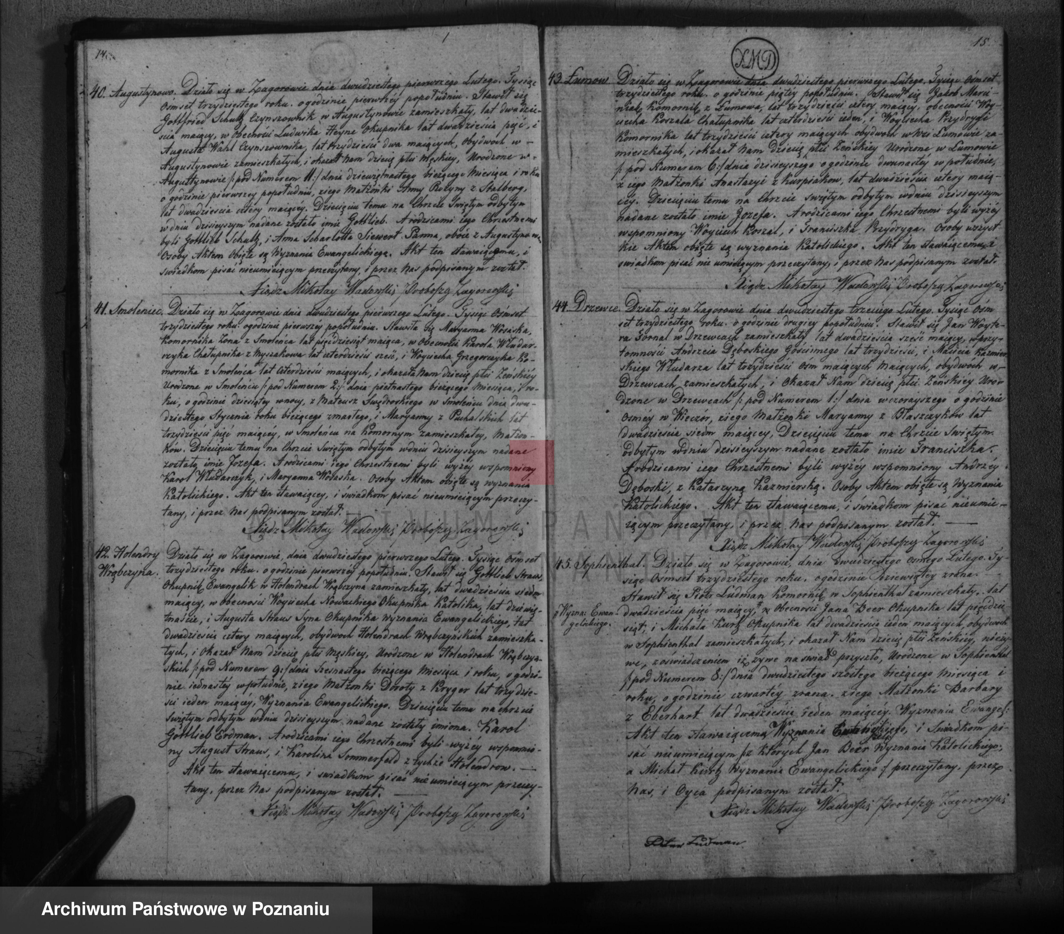 Skan z jednostki: Akta urodzeń, małżeństw i zgonów