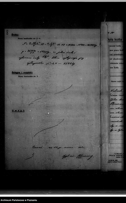 image.from.unit.number "Tartak parowy R. Nitsche w Boruji Starej powiat wolsztyński nr woj. kotła 4552"