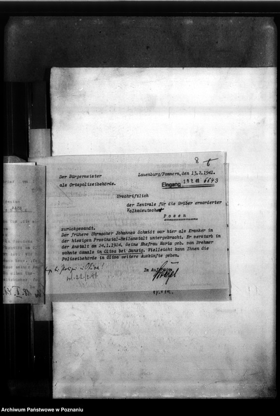 Obraz 13 z jednostki "Uhr mit der Gravierung Johann Schmidt - Graudenz (Grudziądz)"