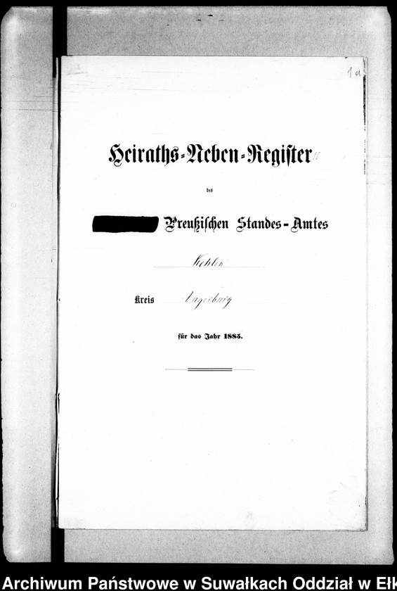 image.from.unit.number "Heiraths-Neben-Register des Preussischen Standes-Amtes Kehlen Kreis Angerburg"