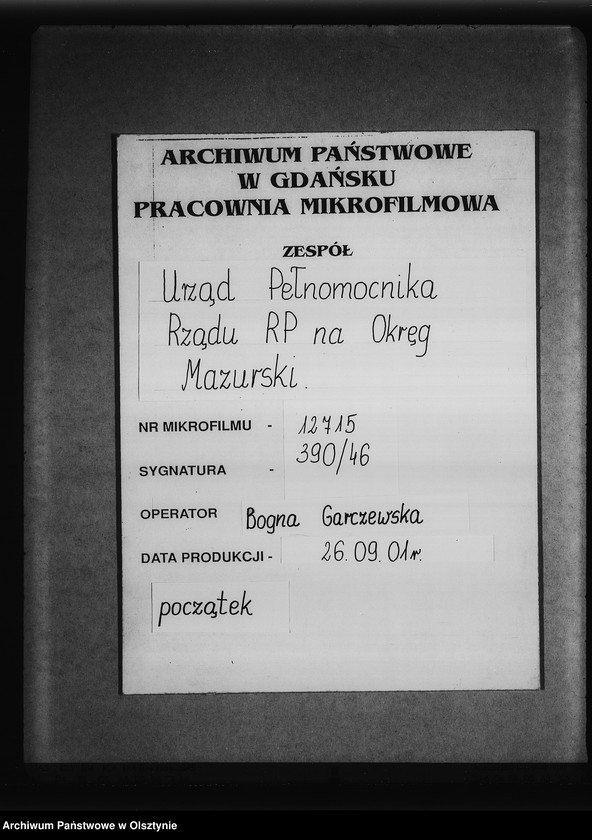 Obraz 1 z jednostki "Sprawozdania miesięczne Starostwa pow. Giżycko"