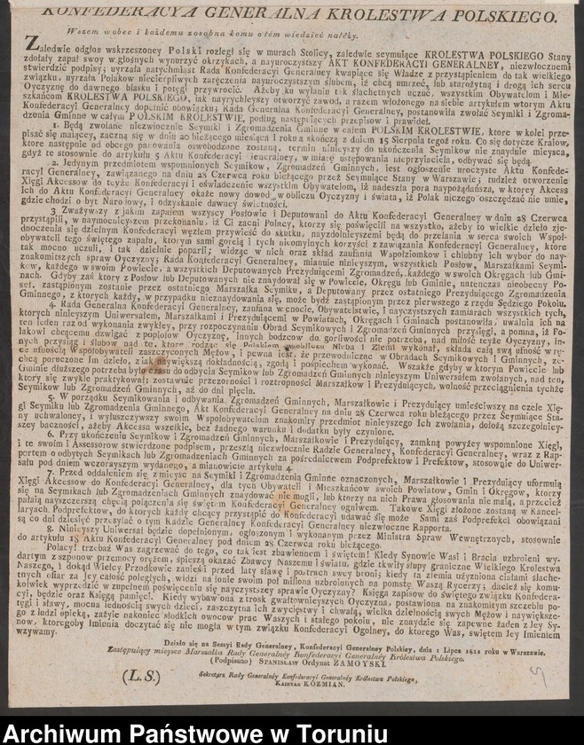 image.from.unit.number "Konfederacya Generalna Królestwa Polskiego do Narodu"