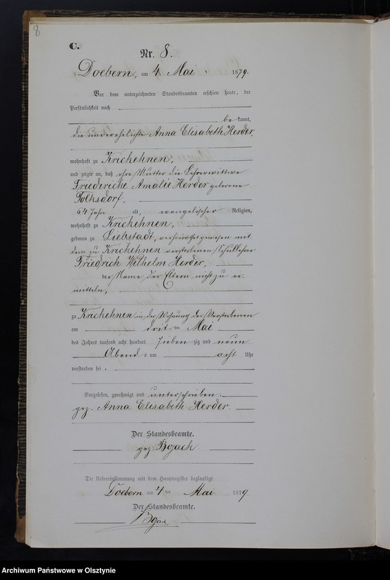 image.from.unit.number "Sterbe-Neben-Register Nr 1 - 33"