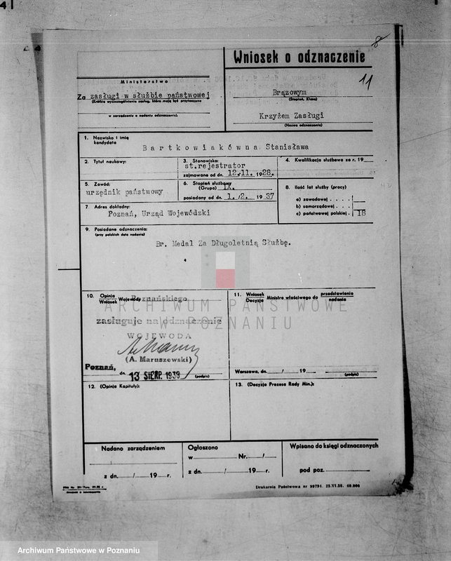 Obraz 16 z jednostki "/Wnioski o odznaczenia/"