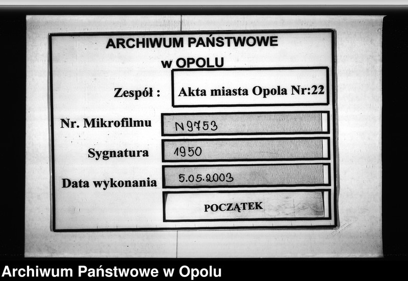 Obraz 1 z jednostki "Acta des Magistrats zu Oppeln betreffend: die vom Kaufmann Isaak Münzer angelegte Cigarren-Fabrik de Anno 1846"