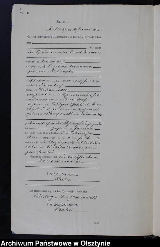 image.from.unit.number "Sterbe -Neben-Register Nr 1-66"