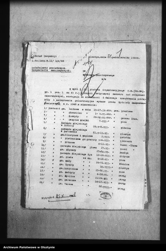 image.from.unit.number "Protokoły i zarządzenia polustracyjne wydane przez wydz. Powiatowe"