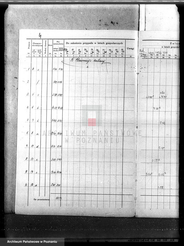 Obraz 8 z jednostki "Plan urządzenia gospodarstwa leśnego dla lasu majętności Nowy Dwór w powiecie nowotomyskim 1930-1940"