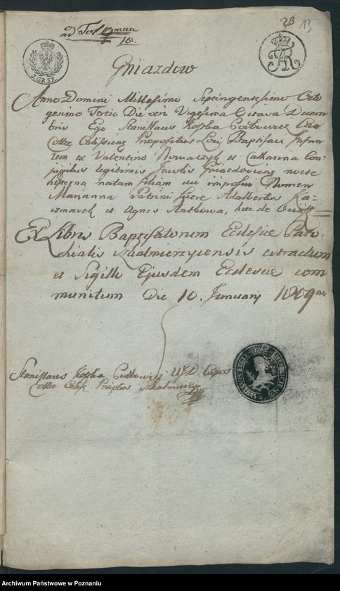 image.from.team "Akta stanu cywilnego Parafii Rzymskokatolickiej Skalmierzyce (pow. ostrowski)"