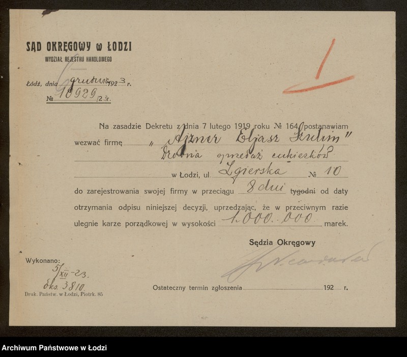 Obraz 3 z jednostki "Eljasz Szulim Ajzner- drobna sprzedaż cukierków"