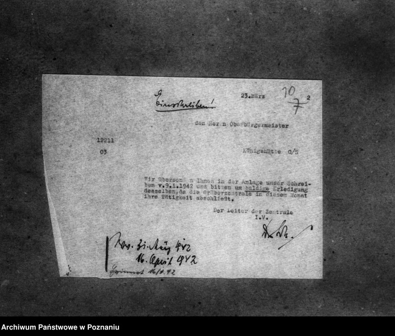 Obraz 14 z jednostki "Korespondencja w sprawie miejscowych Niemców, którzy zginęli w 1939 roku oraz donos Niemca B. Reymanna z powiatu wałeckiego na jego sąsiada, Niemca Breitinga o sprzyjanie Polakom"