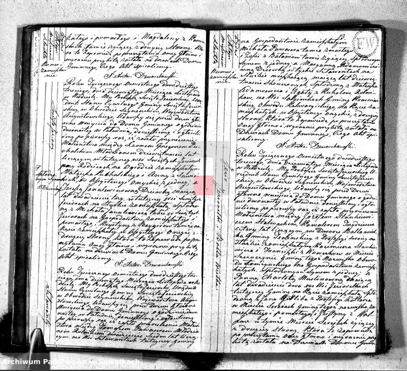 image.from.unit.number "Akta zaślubionych w roku 1823 urzędnika stanu cywilnego gminy święto jeziorskiey w obwodzie seyneńskim województwa augustowskiego"