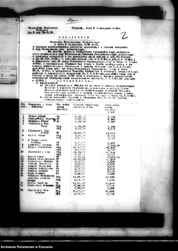 Obraz 6 z jednostki "Parcelacja prywatna majątku Nieżychowo powiatu wyrzyskiego"