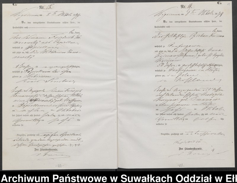 image.from.unit.number "Sterbe-Haupt-Register des Königlich Preussischen Standes-Amtes Guszianka Kreis Sensburg"