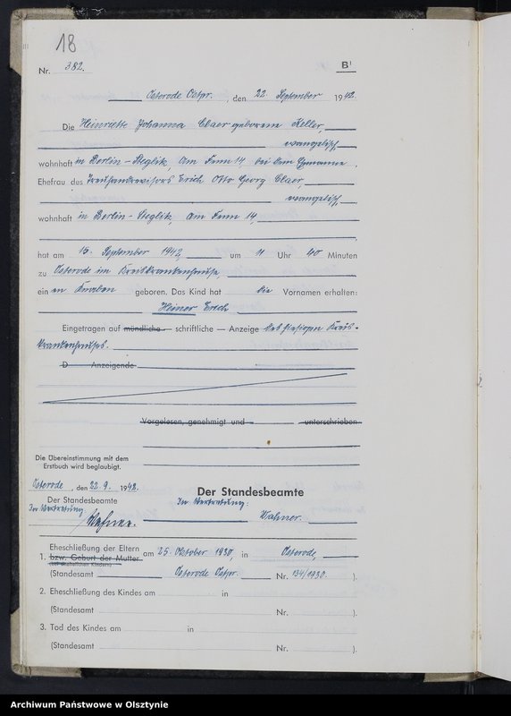 Obraz 20 z jednostki "Geburtenbuch/Zweitbuch/Tom II,Nr 366 - 517"