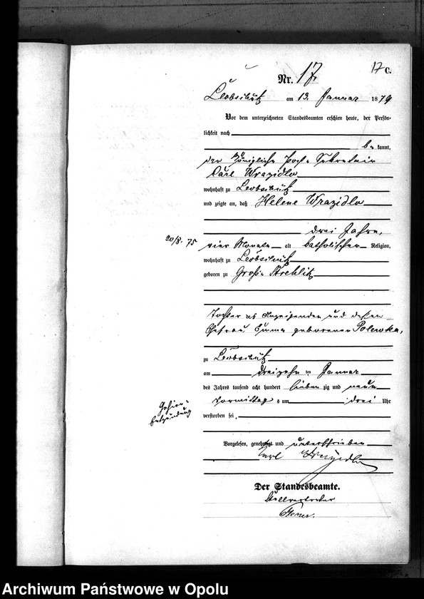 image.from.unit.number "[Urząd Stanu Cywilnego w Głubczycach. Ksiega zgonów za rok 1879]"