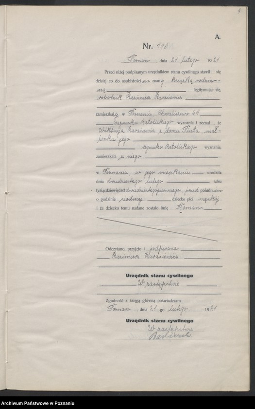 Obraz 11 z jednostki "Księga urodzeń odpis tom II [Rejestr poboczny urodzeń]"