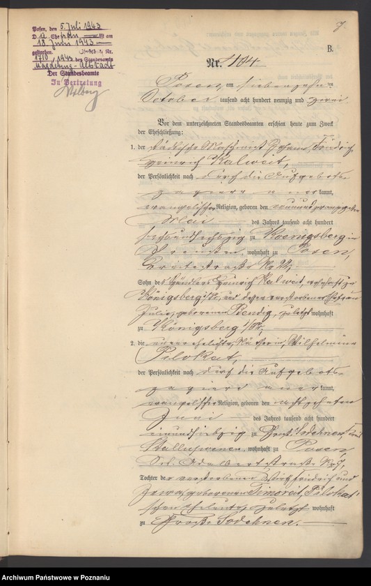 Obraz 10 z jednostki "Księga małżeństw t. III"