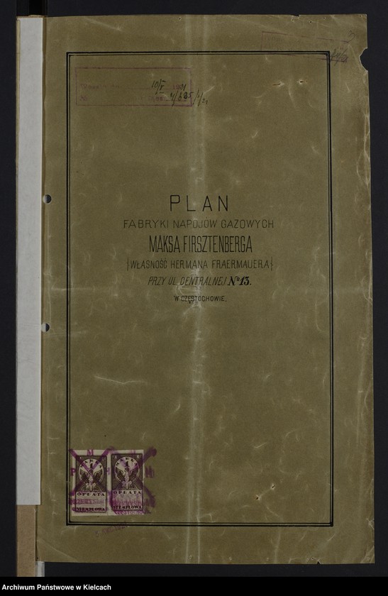 Obraz 11 z kolekcji "Plany i projekty zakładów przemysłowych na terenie Częstochowy w okresie XX-lecia międzywojennego"