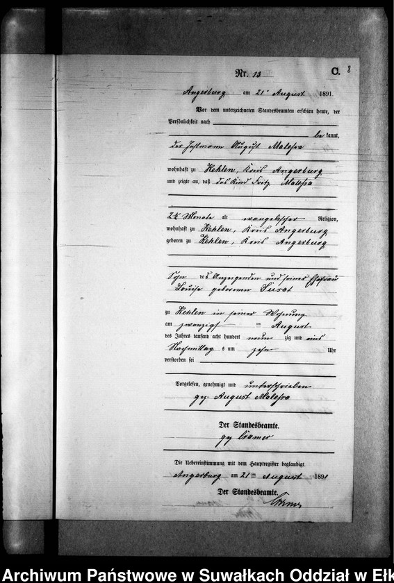 image.from.unit.number "Sterbe-Neben-Register des Preussischen Standes-Amtes Kehlen Kreis Angerburg"