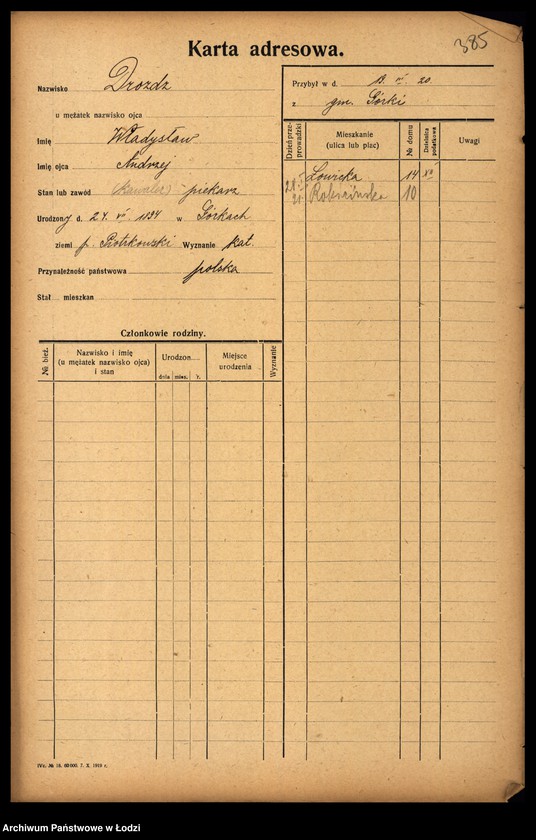 image.from.unit.number "[Spis ludności Łodzi] Drelichowski - Droszcz"