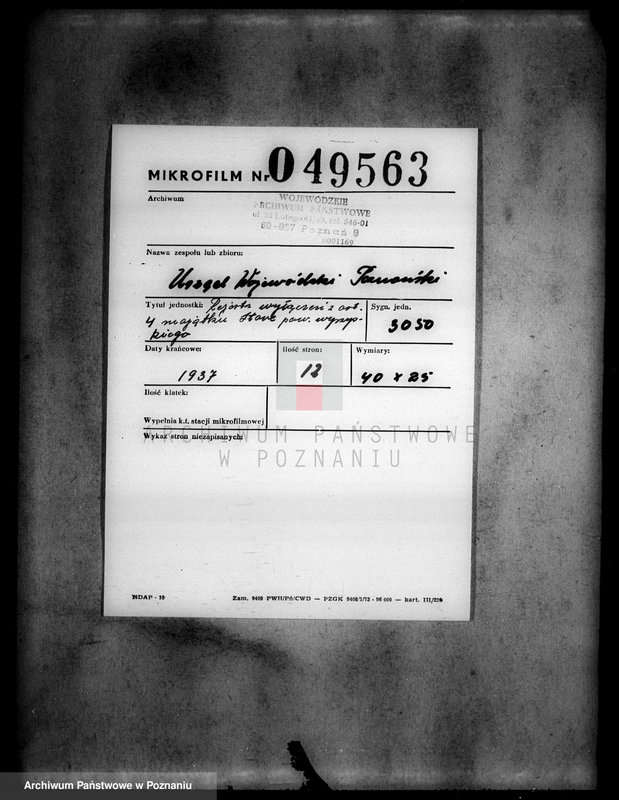 Obraz 2 z jednostki "Rejestr wyłączeń z art.. 4 majątku Stare powiatu wyrzyskiego"