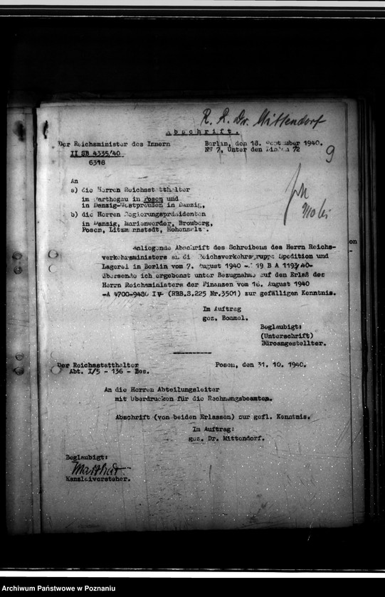 Obraz 13 z jednostki "Okólniki, rozporządzenia"