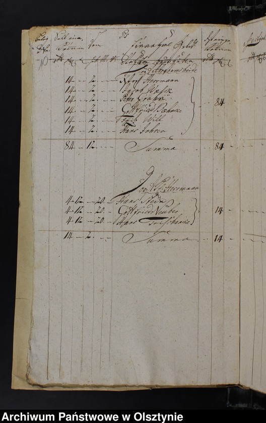 image.from.unit.number "Jahr Kirchen Rechnung der Silberbachschen Kirchen aller Einnahme und Ausgabe wie auch Bau-Rechnung"