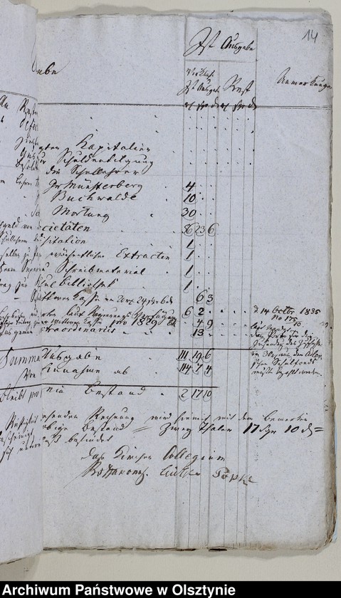 image.from.unit.number "Alt Christburgschen Schul-Cassen Rechnung 1826-1828, 1836-1838"