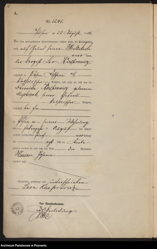 Obraz 4 z jednostki "Księga miejscowa urodzeń tom VII"