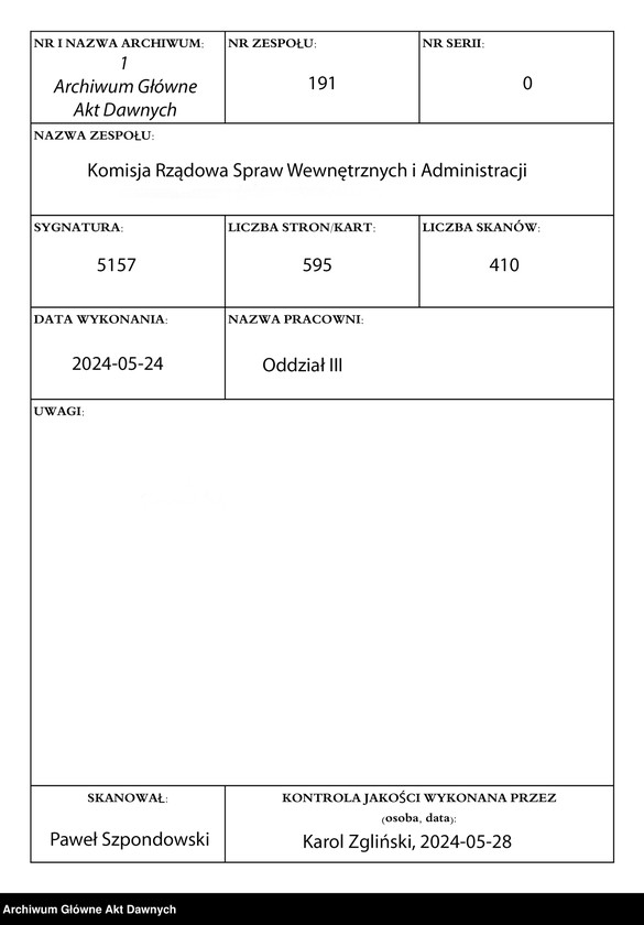 Obraz 1 z jednostki "Miasto Wierzbołowo [Wierzbołów], departament łomżyński, vol. X."