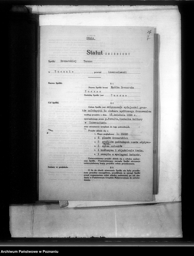 Obraz 13 z jednostki "Bildung der Draenage-Genossenschaft in Tuczno und Umgegend im Kreise Inowrocław"