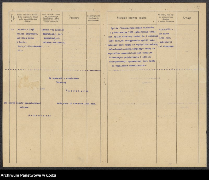 Obraz 20 z jednostki "Markus i Lejb bracia Karpowscy – sprzedaż sukna i kartu"