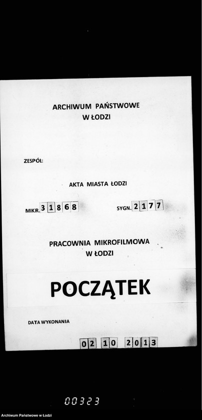 Obraz 1 z jednostki "Ob zavedenji kamery Mirovagu Sudi XI učastka gor. Lodzi mebel´ju"