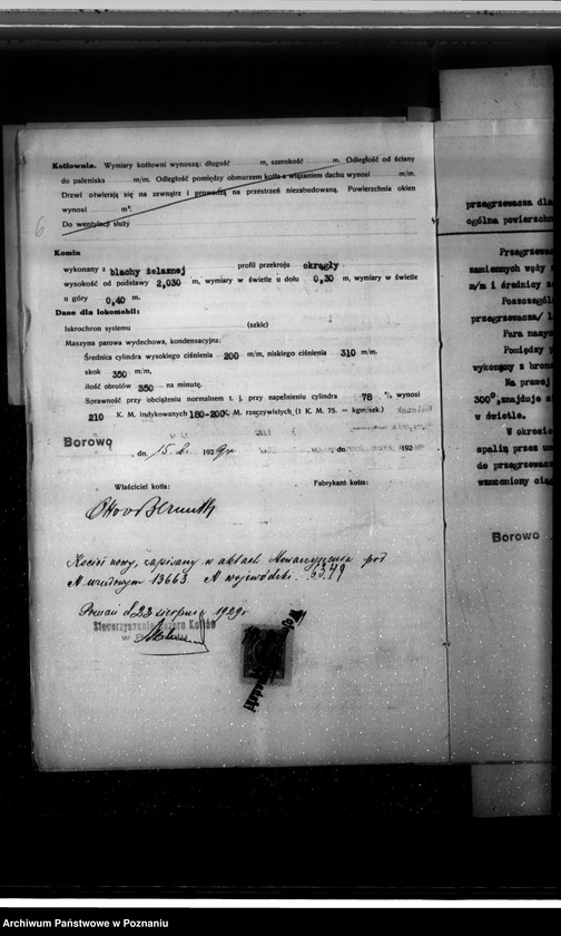 Obraz 10 z jednostki "Majątek Borowo pow. kościański własność O. Bernutha nr woj. kotła 6349"